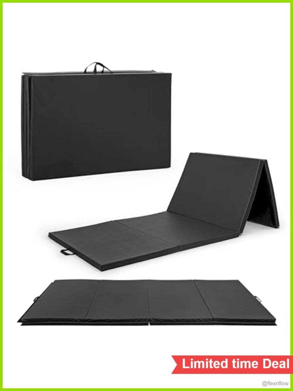 Foldable 2 Inch Thick High-Density Foam Exercise Mat for Gymnastics, Yoga,